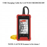 USB Charging Cable for LAUNCH Creader Elite CRE200 CRE202 CRE205